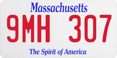 MA license plate 9MH307