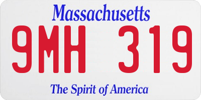 MA license plate 9MH319