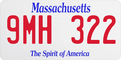 MA license plate 9MH322