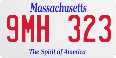 MA license plate 9MH323