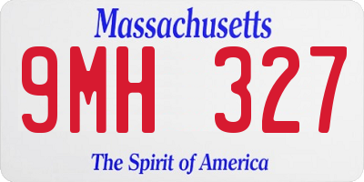 MA license plate 9MH327