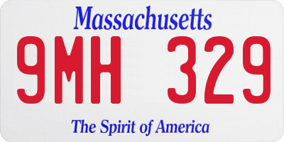 MA license plate 9MH329