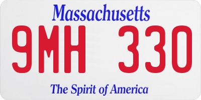 MA license plate 9MH330