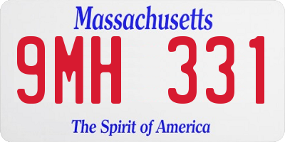 MA license plate 9MH331