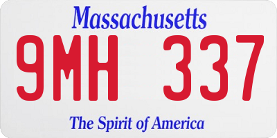 MA license plate 9MH337