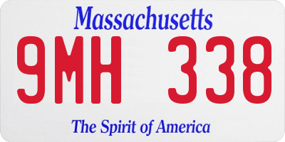 MA license plate 9MH338