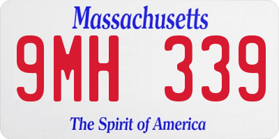 MA license plate 9MH339