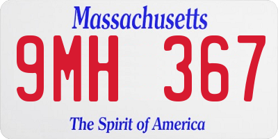 MA license plate 9MH367