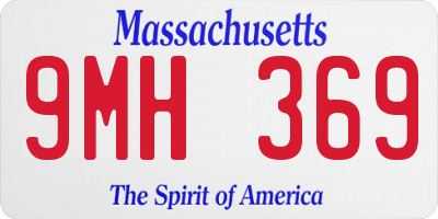 MA license plate 9MH369