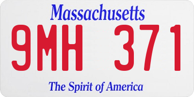 MA license plate 9MH371
