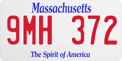 MA license plate 9MH372