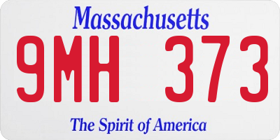 MA license plate 9MH373