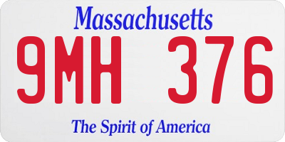 MA license plate 9MH376