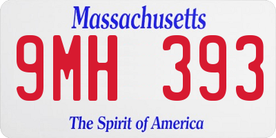 MA license plate 9MH393