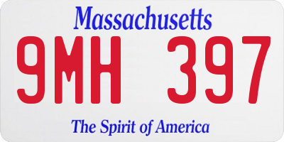 MA license plate 9MH397