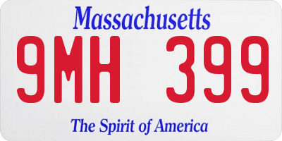 MA license plate 9MH399