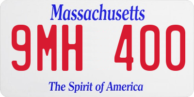 MA license plate 9MH400