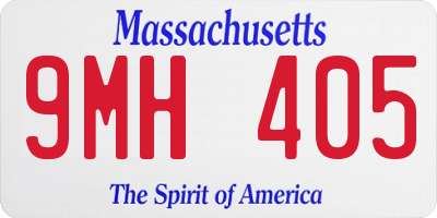 MA license plate 9MH405