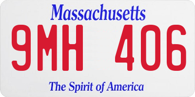 MA license plate 9MH406