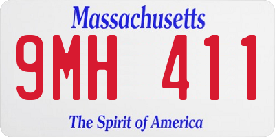 MA license plate 9MH411