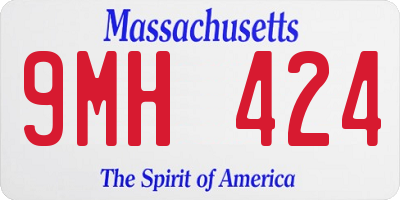 MA license plate 9MH424