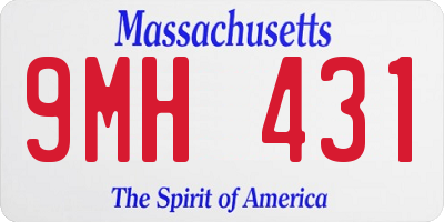 MA license plate 9MH431