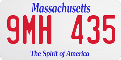MA license plate 9MH435