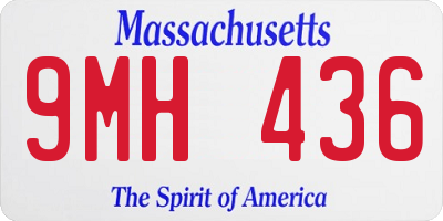 MA license plate 9MH436