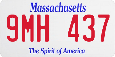 MA license plate 9MH437