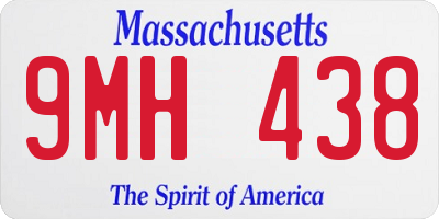 MA license plate 9MH438