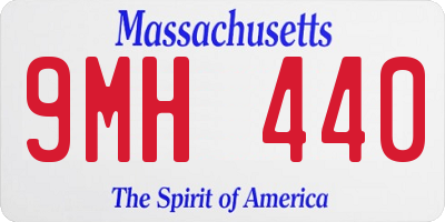 MA license plate 9MH440