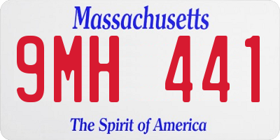 MA license plate 9MH441