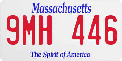 MA license plate 9MH446