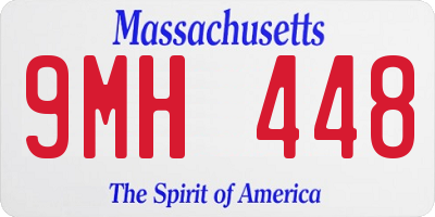 MA license plate 9MH448