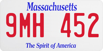 MA license plate 9MH452