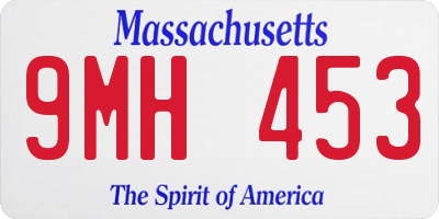 MA license plate 9MH453