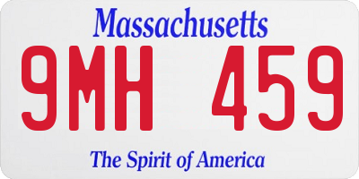MA license plate 9MH459