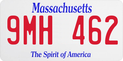 MA license plate 9MH462