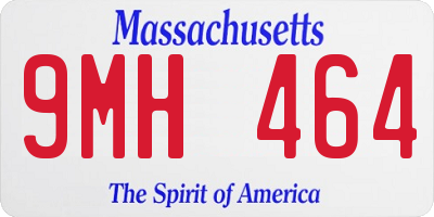 MA license plate 9MH464