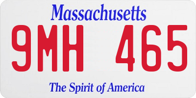 MA license plate 9MH465