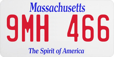 MA license plate 9MH466
