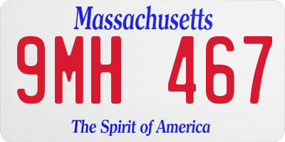 MA license plate 9MH467