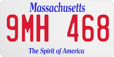MA license plate 9MH468