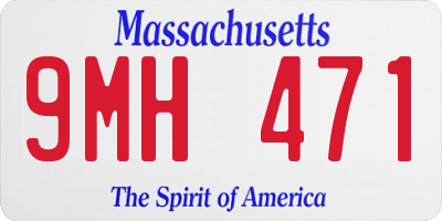 MA license plate 9MH471