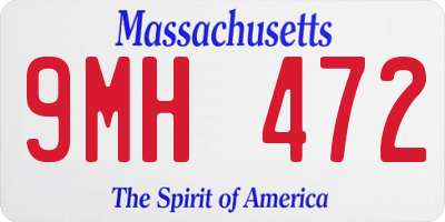 MA license plate 9MH472