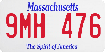 MA license plate 9MH476