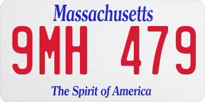 MA license plate 9MH479