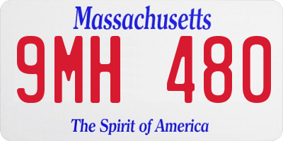 MA license plate 9MH480