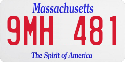 MA license plate 9MH481