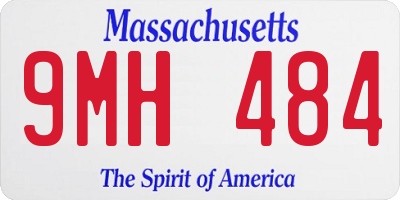 MA license plate 9MH484